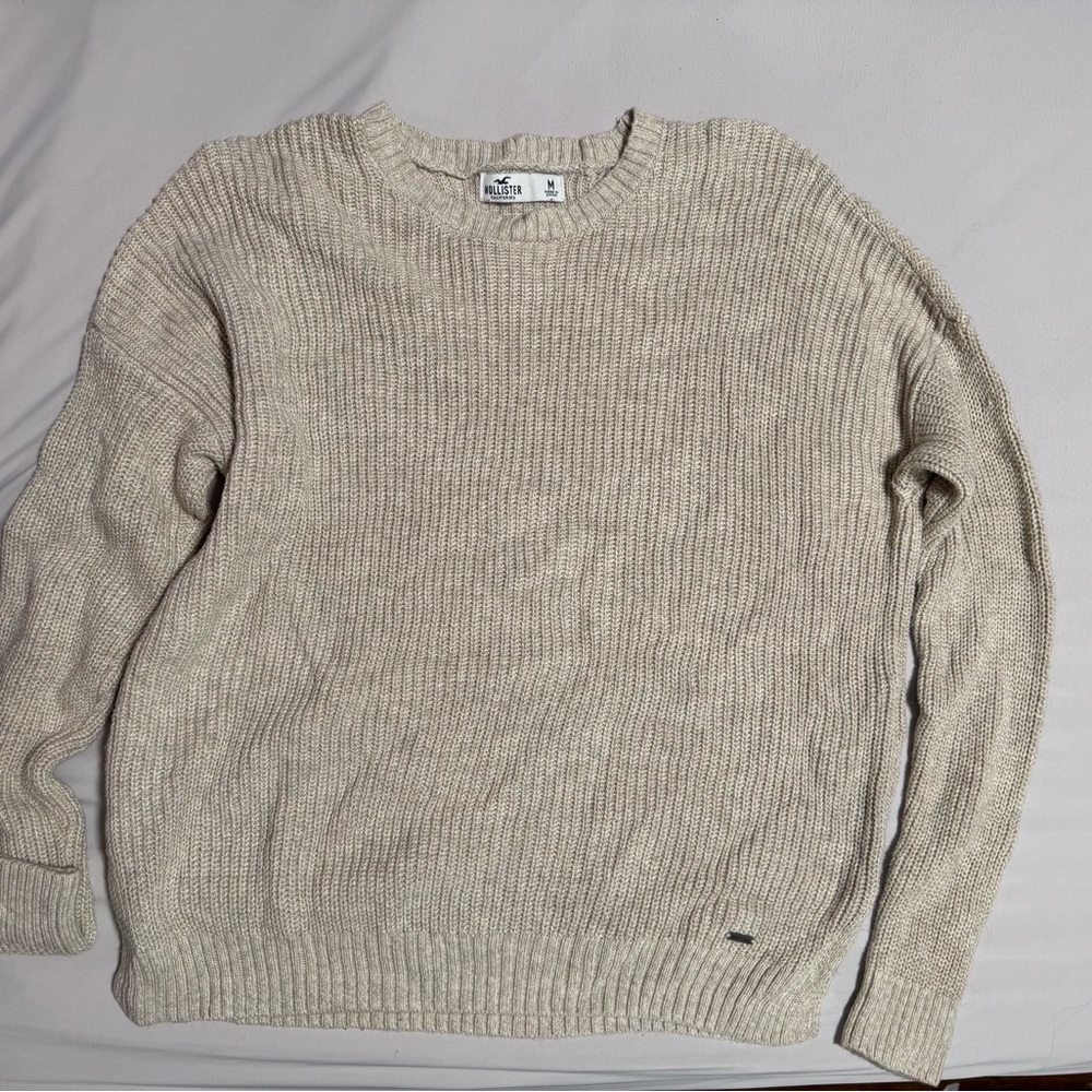 Hollister Knit Cream Sweater